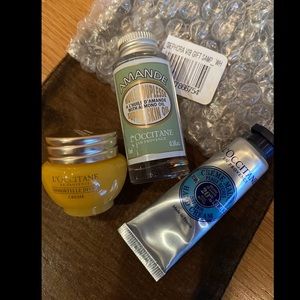 NIB L’Occitane travel sized products set of 3